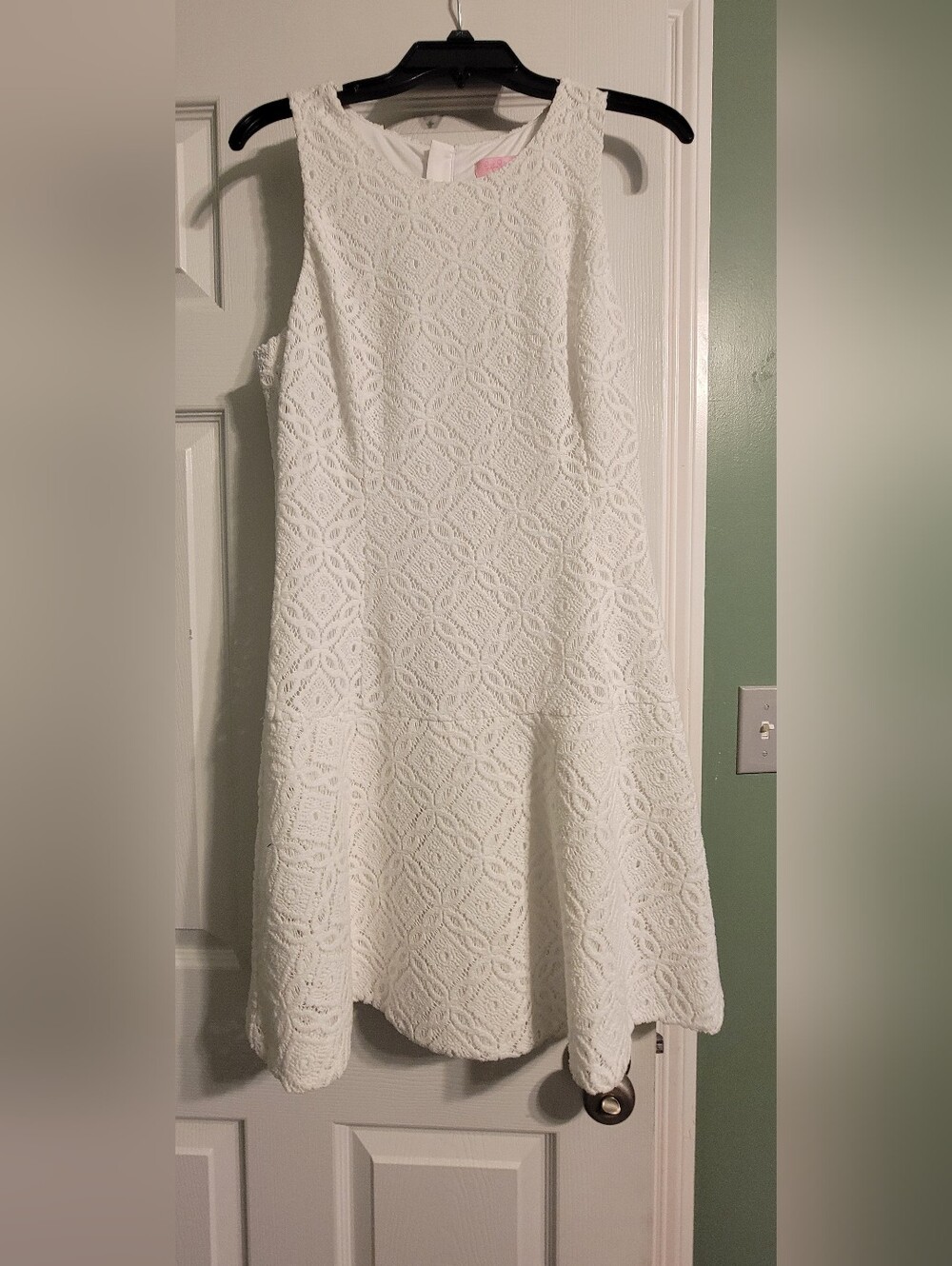 Lilly Pulitzer White Sleeveless Lace Mini Dress